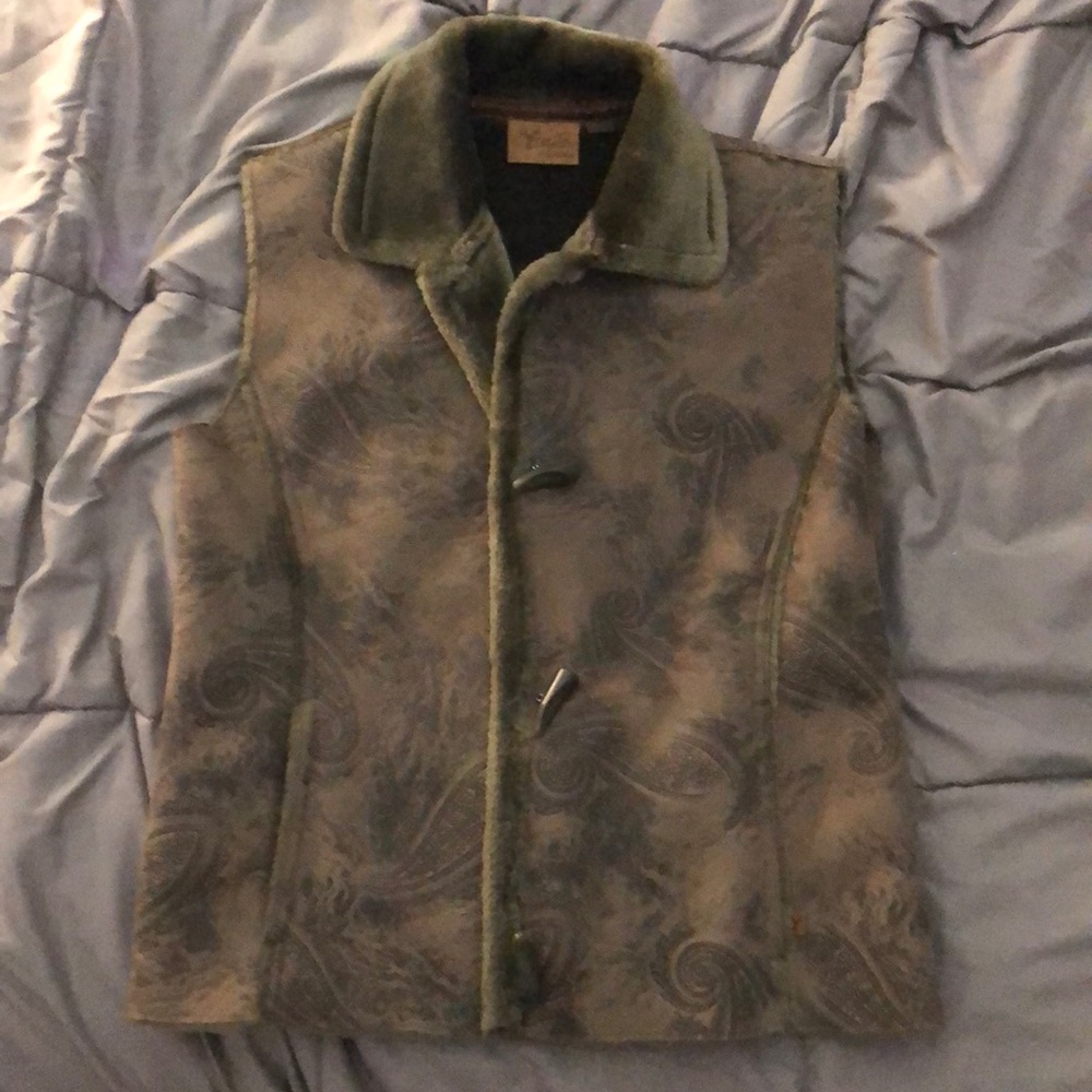 Dark green button up Vest